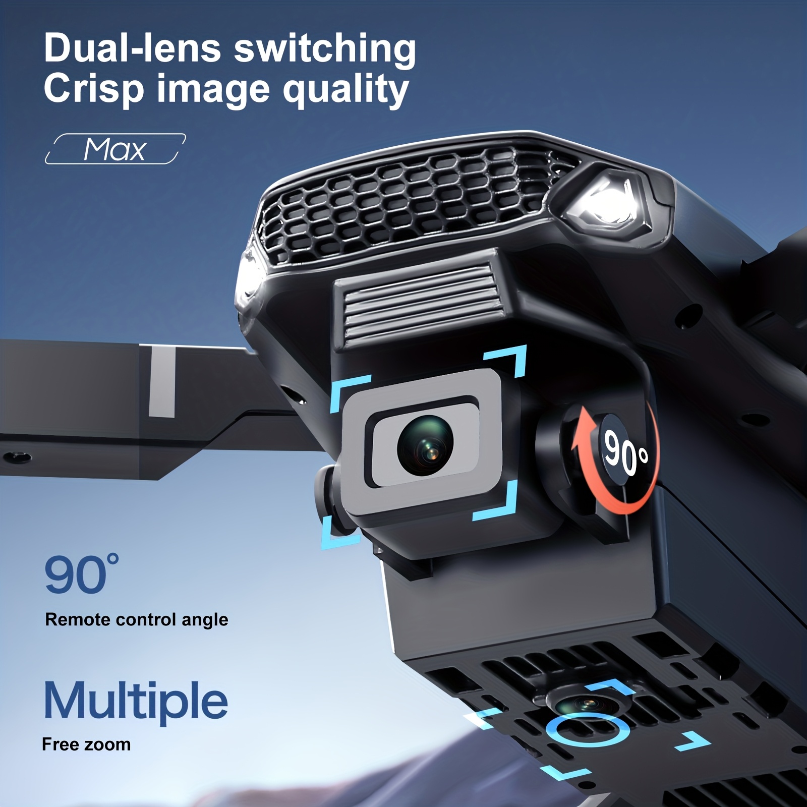 2026 Upgraded E88 PRO MAX Fold - Drone Racing Camera recension och pris