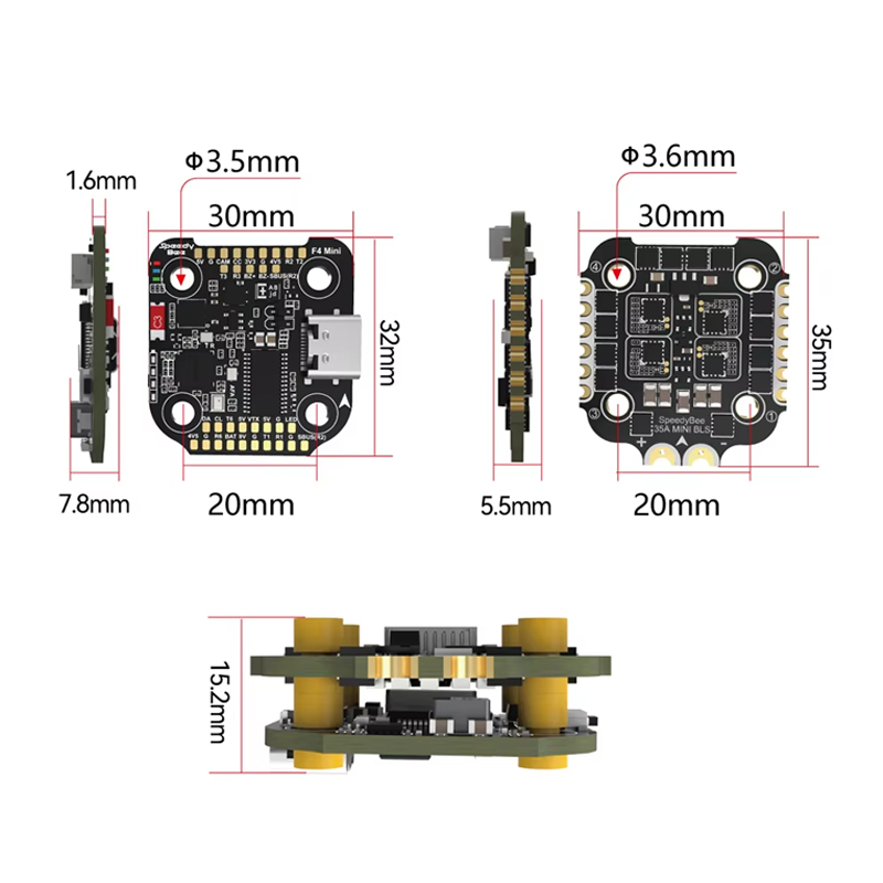 SpeedyBee F4 MINI Flight Contr - Drone Racing Flight Controller recension och pris